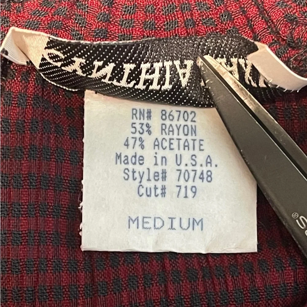 Vtg Cynthia Maxx Red Gingham Plaid Button Front Maxi Skirt Medium Academia USA